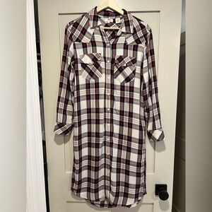 Plaid Shirt Dress